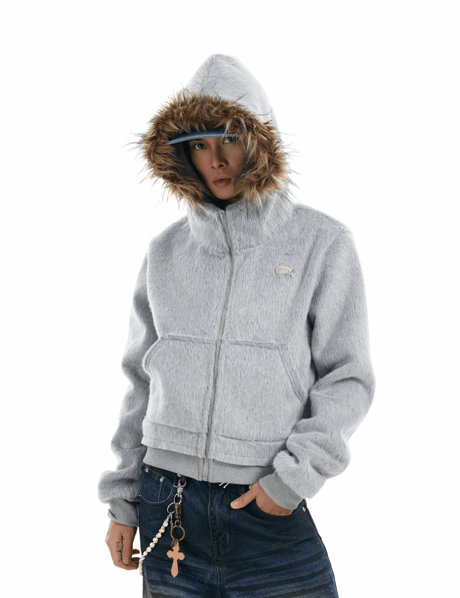 Exclusive Faux Fur Hooded Jacket - Dekayed
