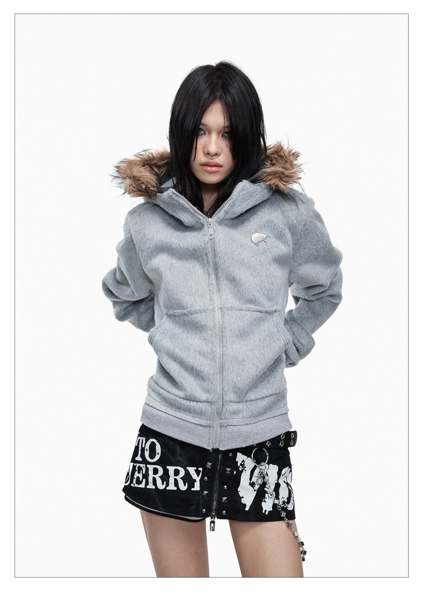 Exclusive Faux Fur Hooded Jacket - Dekayed