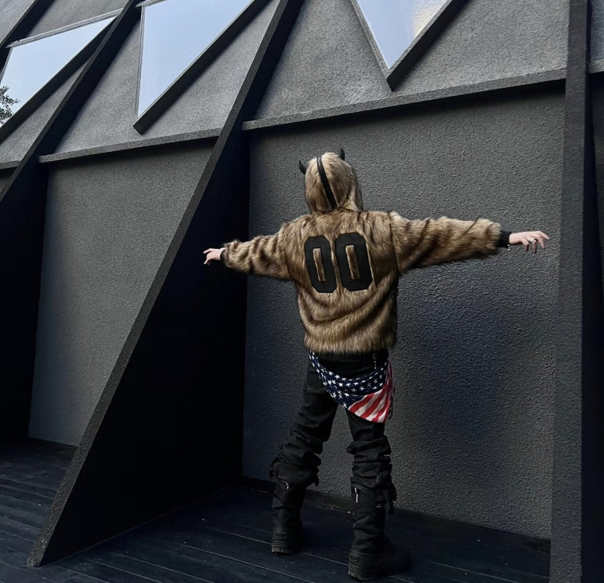 EXCLUSIVE SLUM Prince Demon Fur Coat Jacket - Dekayed