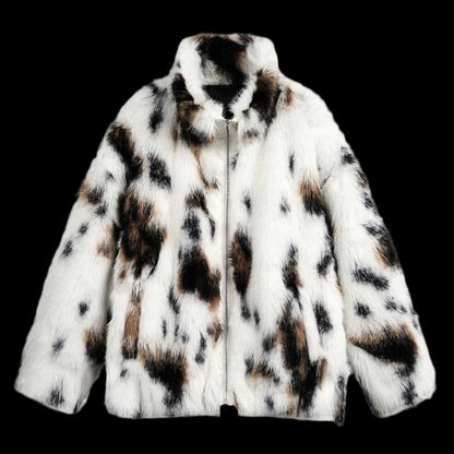 &quot;La vache&quot; Faux Fur Jacket