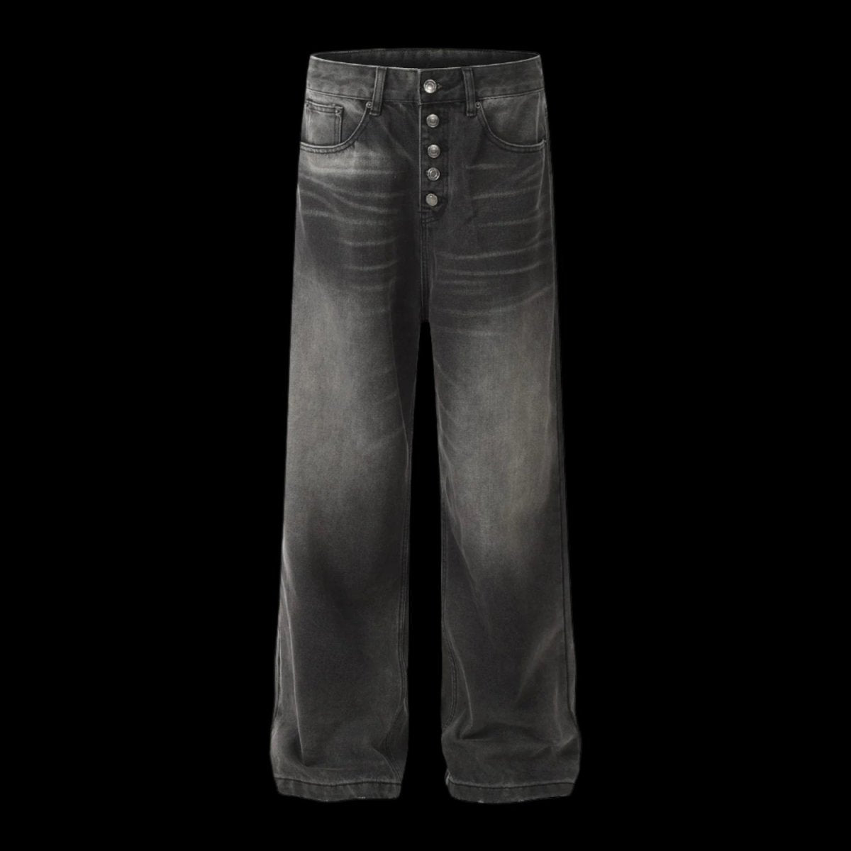 Five Button Straight Washed Jeans - Dekayed