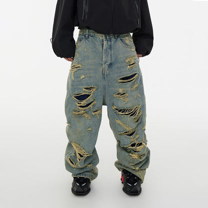 Fraystorm Baggy Denim Pants - Dekayed