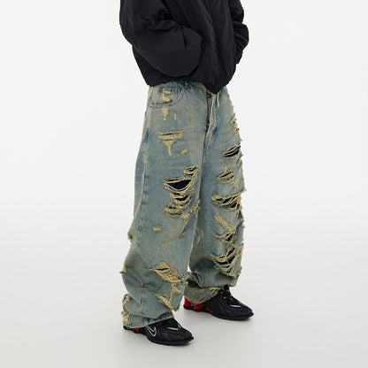 Fraystorm Baggy Denim Pants - Dekayed