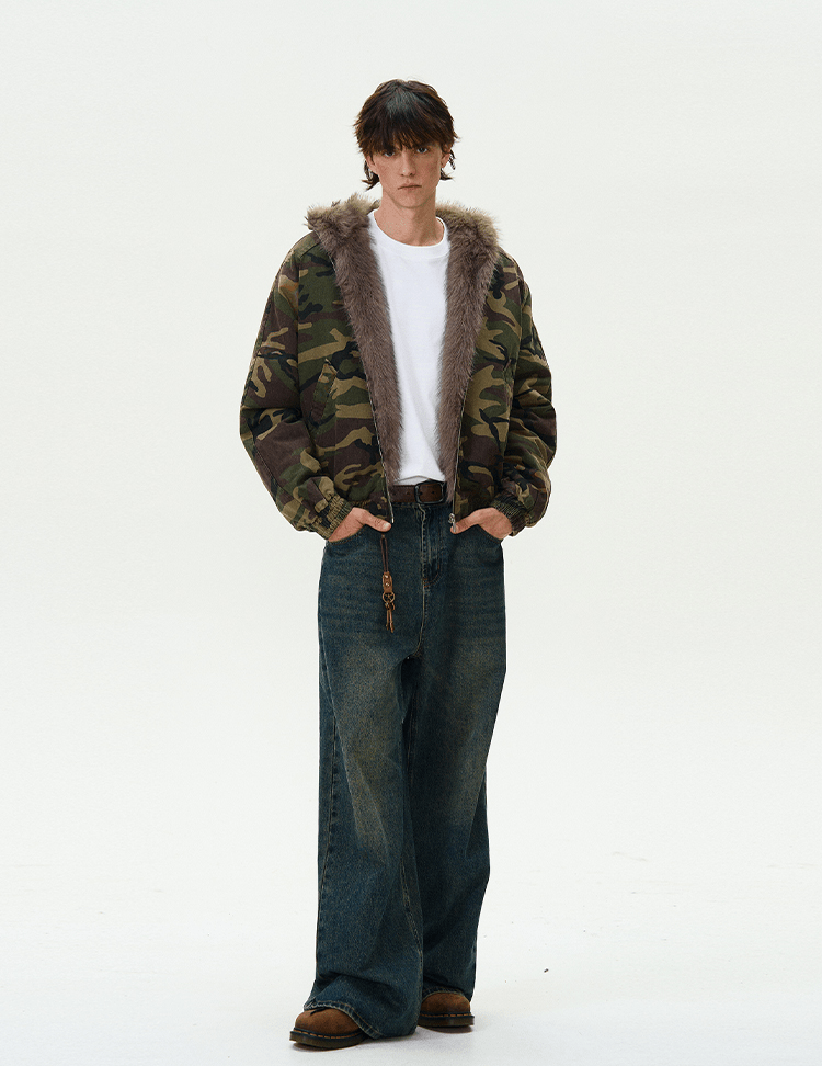 Fur Camouflage Jacket - Dekayed