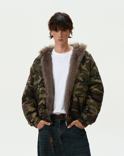 Fur Camouflage Jacket - Dekayed