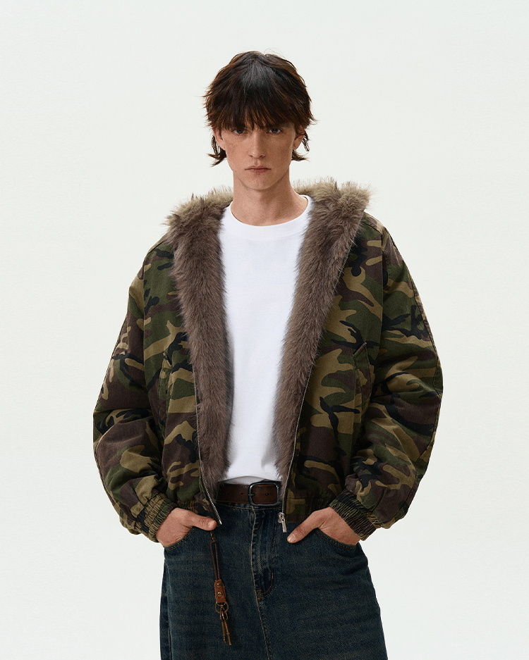 Fur Camouflage Jacket - Dekayed