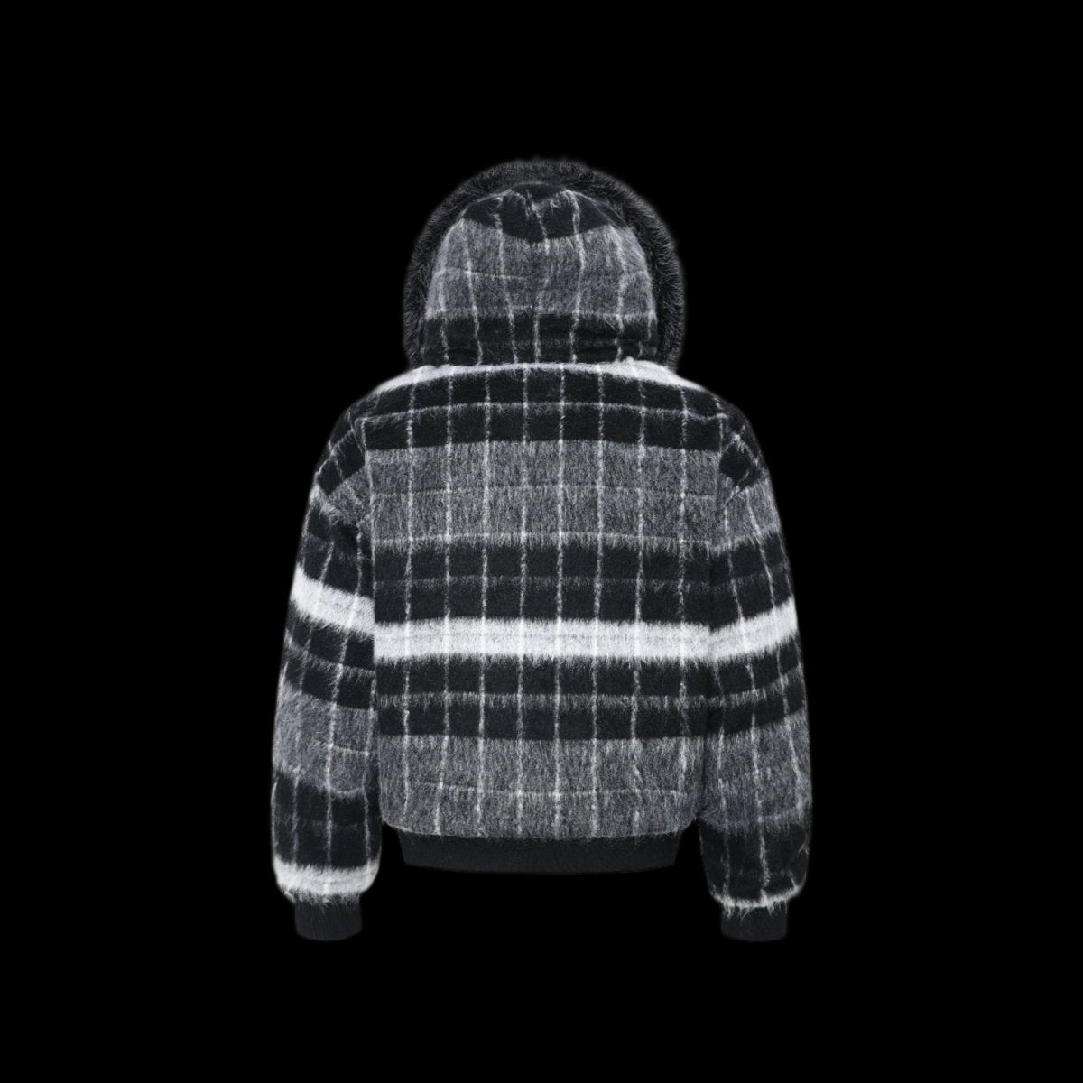 Fur Grid Luxe Hoodie - Dekayed