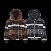 Fur Grid Luxe Hoodie - Dekayed