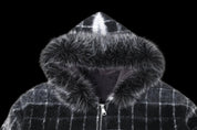 Fur Grid Luxe Hoodie - Dekayed