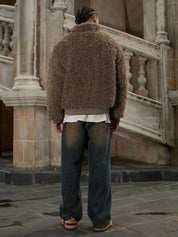 "Gemini" Metal leather Faux Fur Jacket - Dekayed