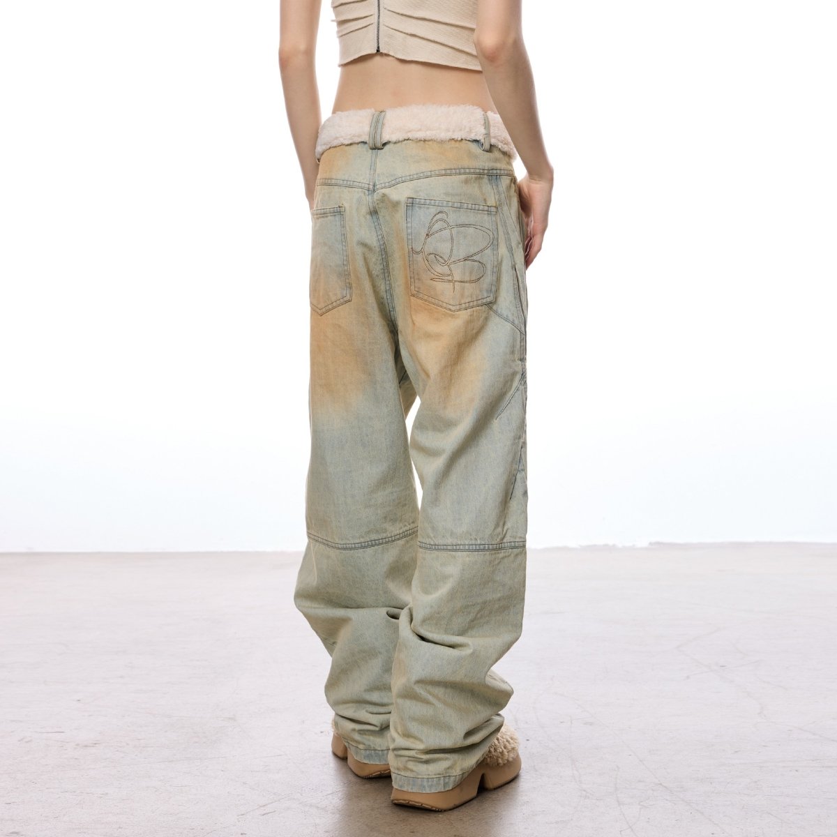 Golden Haze Lambskin Waist Jeans - Dekayed