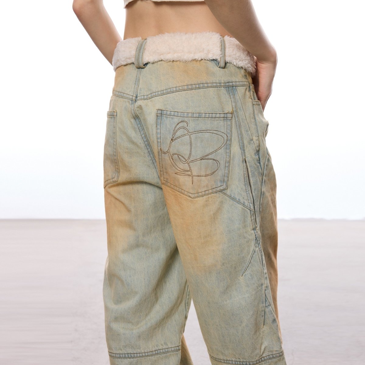 Golden Haze Lambskin Waist Jeans - Dekayed