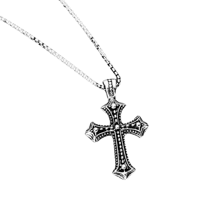 "Gothic Camo Cross Necklace" - Dekayed