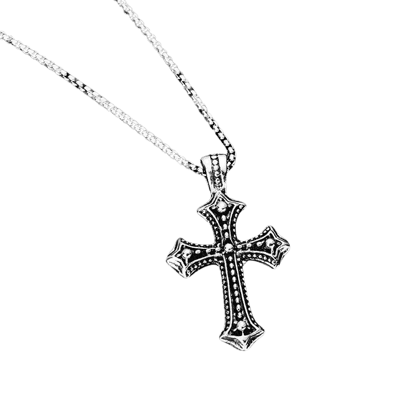 "Gothic Camo Cross Necklace" - Dekayed