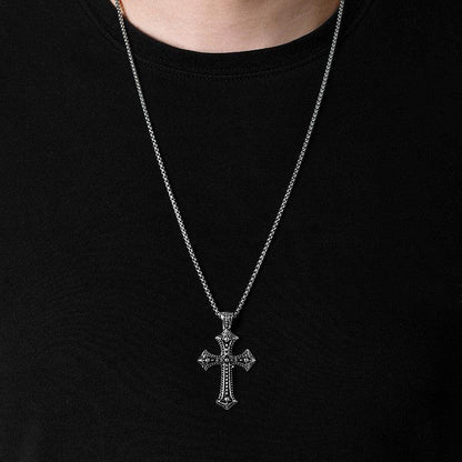 "Gothic Camo Cross Necklace" - Dekayed