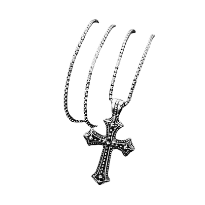 "Gothic Camo Cross Necklace" - Dekayed