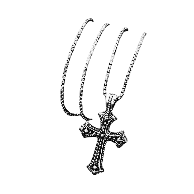 "Gothic Camo Cross Necklace" - Dekayed