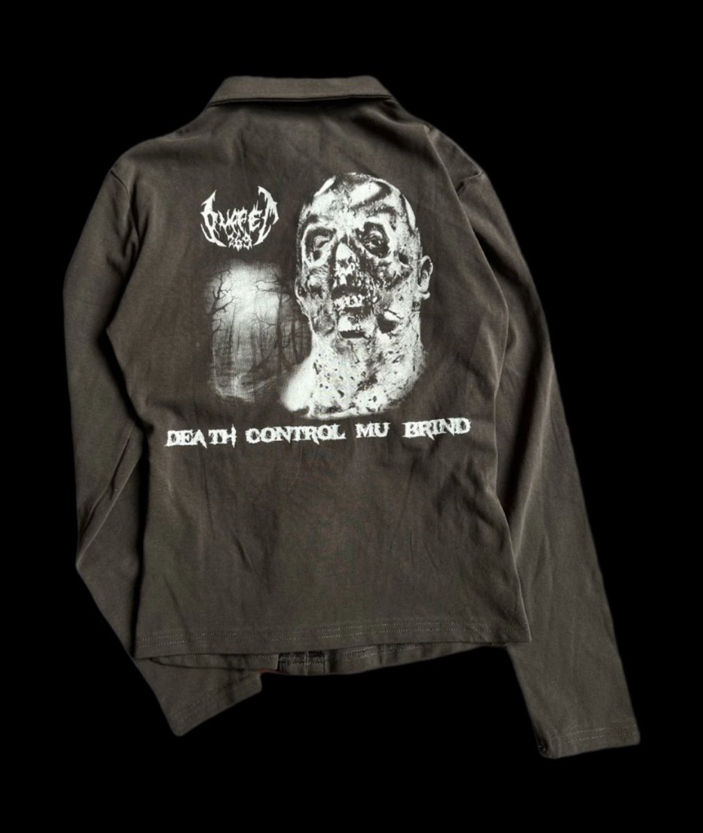 Gothic Long Sleeve Polo Shirt - Dekayed