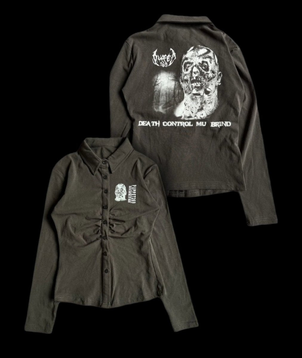 Gothic Long Sleeve Polo Shirt - Dekayed
