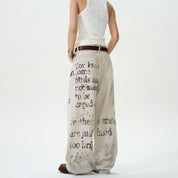Graffiti Design Straight Jeans - Dekayed