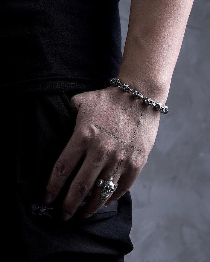 Handcrafted Skull Motorcycle Bracelet - Dekayed