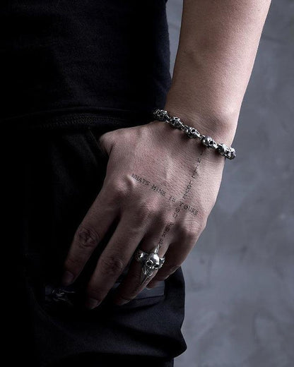 Handcrafted Skull Motorcycle Bracelet - Dekayed