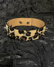 Leopard Print Diamond Nail Bracelet/Choker