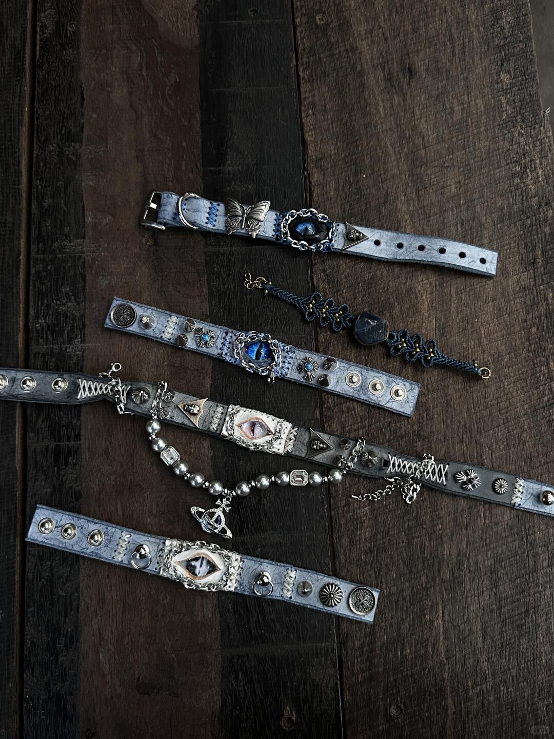 White Saturn Bracelet/Choker