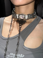 White Monster Bracelet/Choker