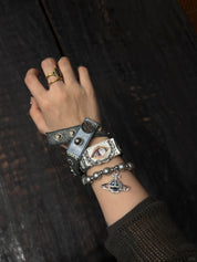 White Saturn Bracelet/Choker