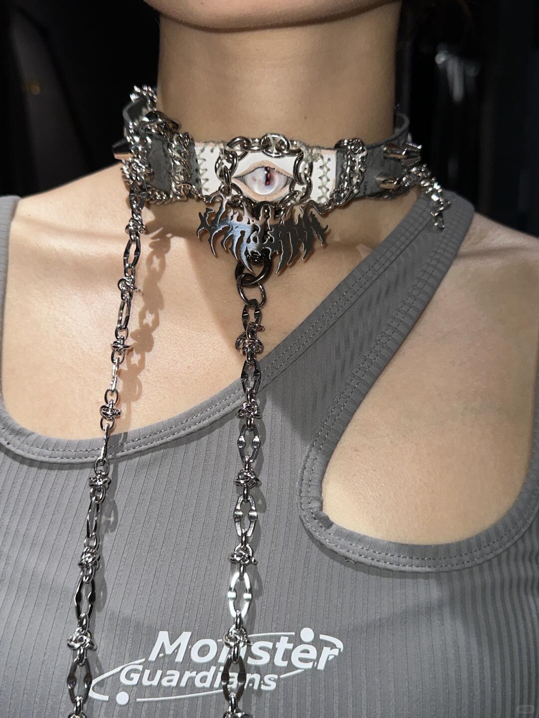White Monster Bracelet/Choker