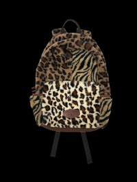 Limited Multi Leopard Print Plush Bag
