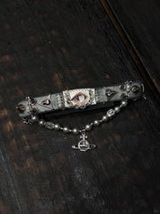 White Saturn Bracelet/Choker