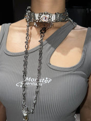 White Monster Bracelet/Choker