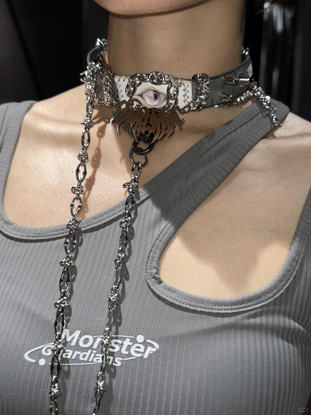 White Monster Bracelet/Choker