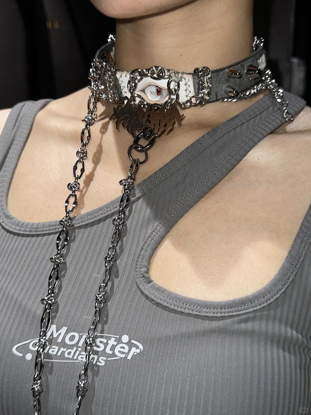 White Monster Bracelet/Choker