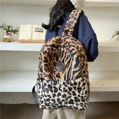Limited Multi Leopard Print Plush Bag