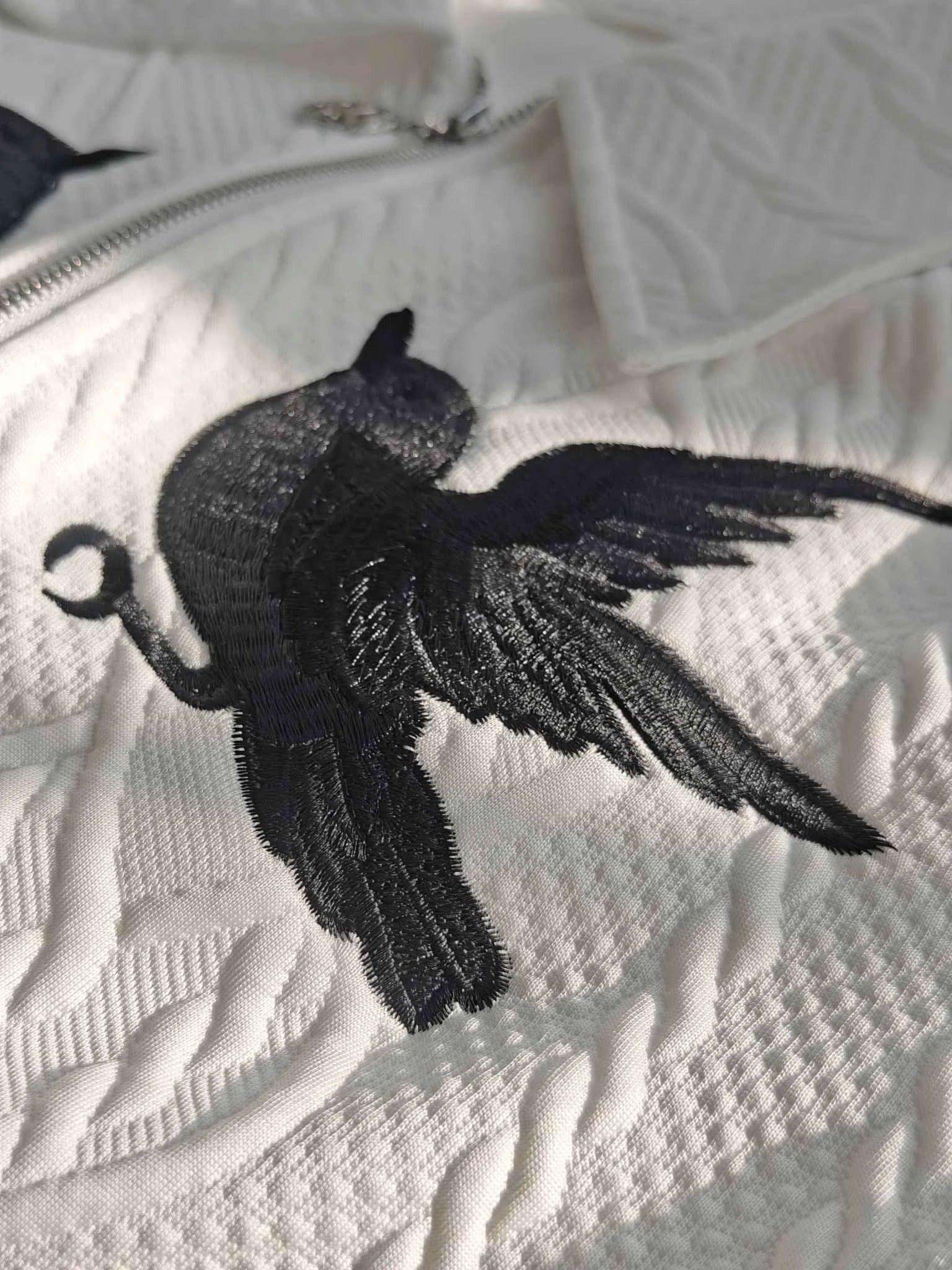 IMMORTAL PHOENIX JACQUARD JACKET Embroidery Details - Dekayed