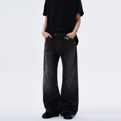 Inked Loose Straight Jeans - Dekayed