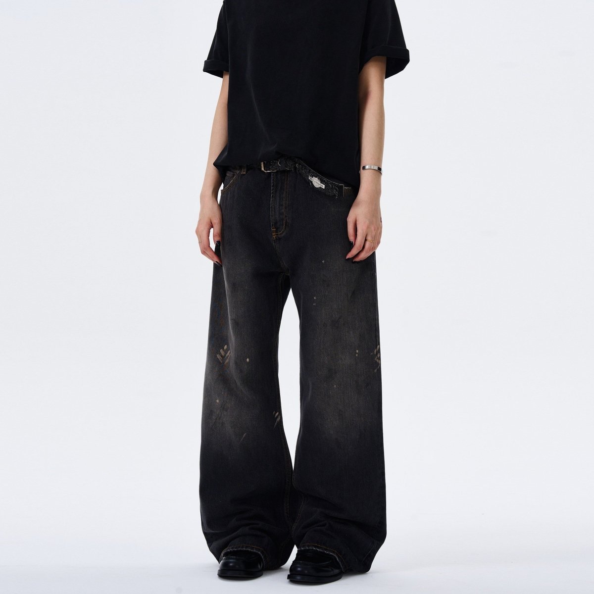 Inked Loose Straight Jeans - Dekayed