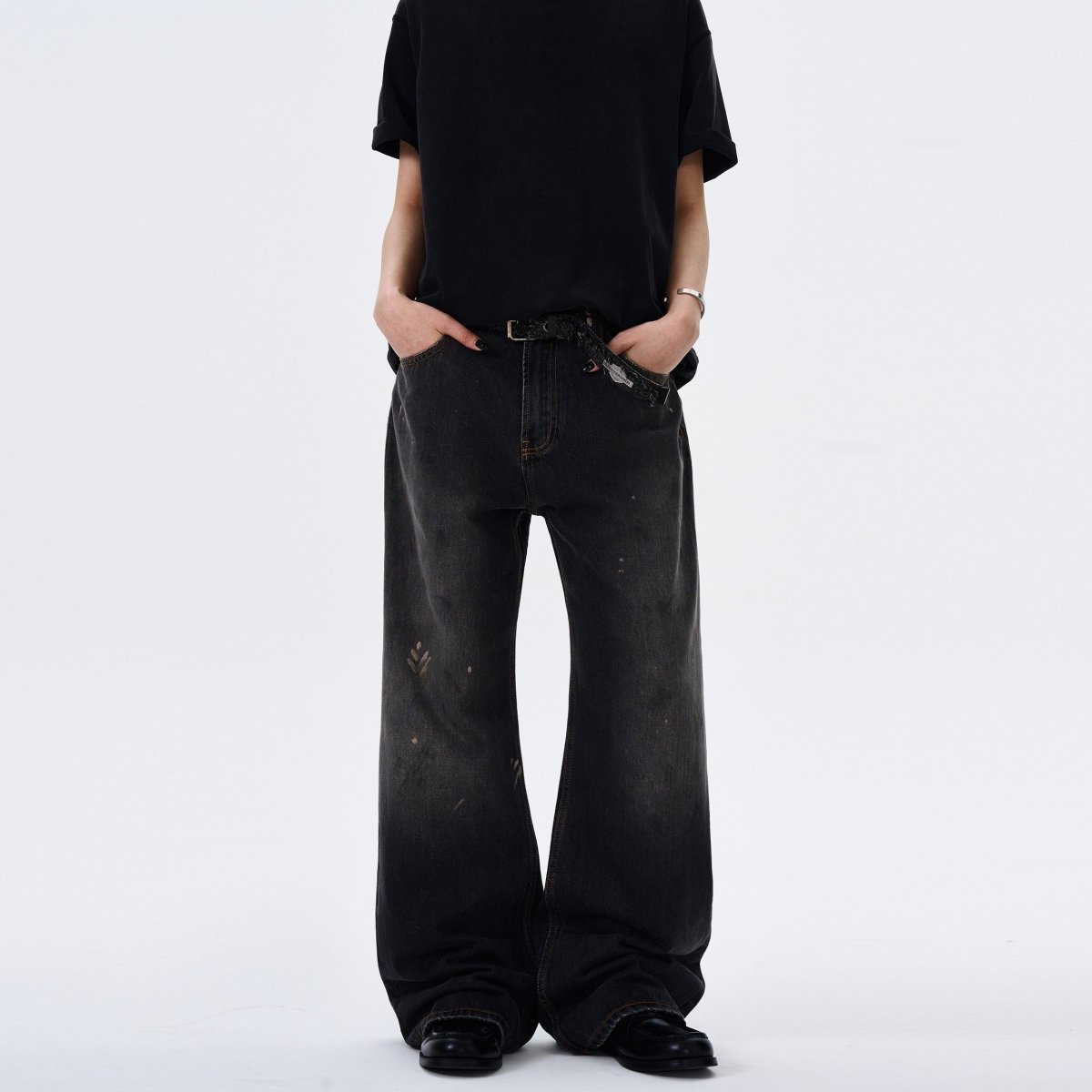 Inked Loose Straight Jeans - Dekayed