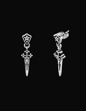 Iris Cross Sword Stud Earrings - Dekayed
