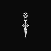 Iris Cross Sword Stud Earrings - Dekayed
