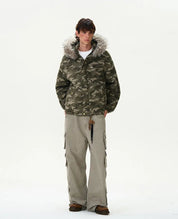 "JA$ON" Cotton Camo Fur Jacket - Dekayed