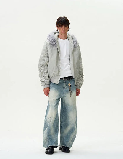 "Jet Black" Cotton Air force Designed Coat - Dekayed