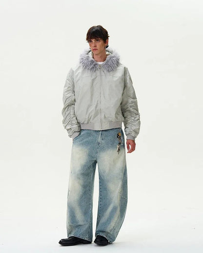 "Jet Black" Cotton Air force Designed Coat - Dekayed