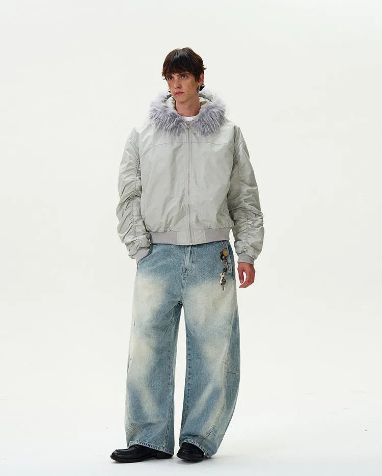 "Jet Black" Cotton Air force Designed Coat - Dekayed