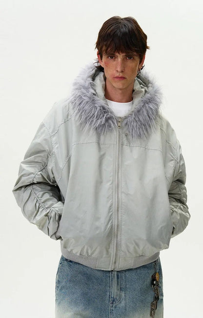 "Jet Black" Cotton Air force Designed Coat - Dekayed