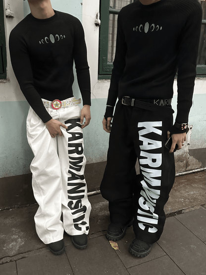 KARMANISTIC Wide Leg Straight Jeans - Dekayed