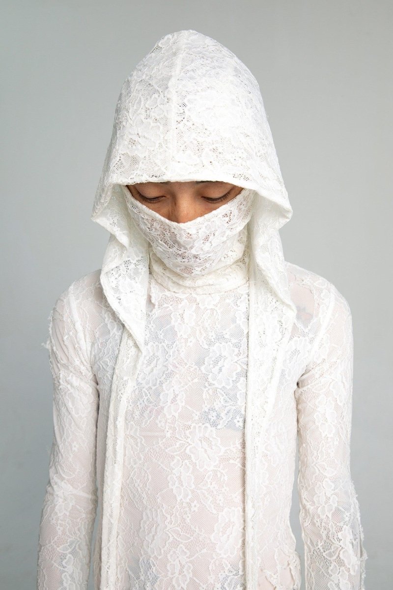 Lace Hooded Mask Veil - Dekayed
